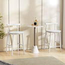 Counter Height Bar Chair Set with Acacia Wood Frame and Supporting Legs