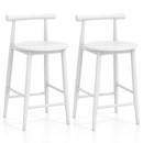 Counter Height Bar Chair Set with Acacia Wood Frame and Supporting Legs