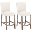 Counter Height Bar Stools Set of 2 with Back and Footrest