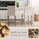 Counter Height Bar Stools Set of 2 with Back and Footrest