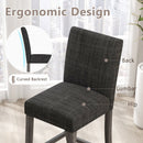 Counter Height Bar Stools Set of 2 with Back and Footrest