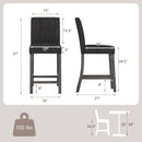 Counter Height Bar Stools Set of 2 with Back and Footrest