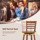 Counter Height Barstools Set of 2 with Footrest for Kitchen Island Bar