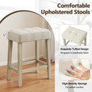 Counter Height Table with 3 Stools and 4-Piece Breakfast Nook Bar Set-Gray