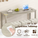 Counter Height Table with 3 Stools and 4-Piece Breakfast Nook Bar Set-Gray
