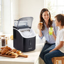 Countertop Ice Maker with External Tank & Self-Cleaning