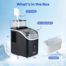 Countertop Ice Maker with External Tank & Self-Cleaning
