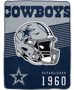 Dallas Cowboys 60" x 80" Helmet Stripes Royal Plush Blanket