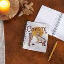 Coyote Cutie Spiral Double-Sided Notebook | Howling Coyote Design Journal | 120 Lined Pages