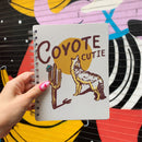 Coyote Cutie Spiral Double-Sided Notebook | Howling Coyote Design Journal | 120 Lined Pages