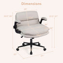 Criss Cross Chair on Wheels with Flip-up Arms Adjustable Height