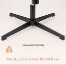 Criss Cross Chair with Flip-up Arms Ergonomic Office Desk Chair with Adjustable Height Wide Backrest Padded Seat