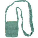 Crochet Daisy Crossbody Bag | Handmade Cotton Shoulder Sling Handbag | 6.5" x 8"