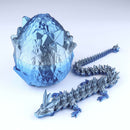 3D Printed Crystal Dragon Fidget Toy – Articulated Flexible Desk Toy Gift