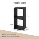 Cube Storage Organizer Set of 2 - Black Modular Bookcase