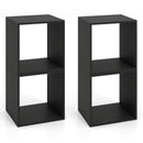 Cube Storage Organizer Set of 2 - Black Modular Bookcase
