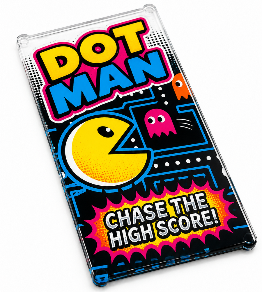 Dot Man Arcade 4x6 Glass Window