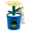 Cute Cat Tree with Flower Padded Perch for Indoor Cats