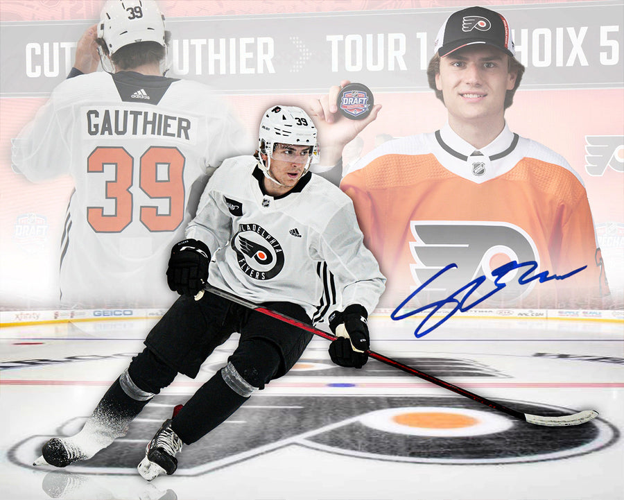 Cutter Gauthier Philadelphia Flyers Autographed 8