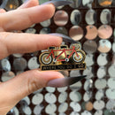 Cycling Love Enamel Pin in Gold