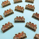 Cycling Love Enamel Pin in Gold