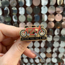 Cycling Love Enamel Pin in Gold