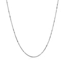 14k White Gold Classic Box Chain 0.7mm