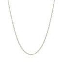 18k White Gold Round Cable Chain 1.5mm