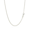 18k White Gold Round Cable Chain 1.5mm