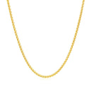 14k Yellow Gold Round Wheat Chain 1.5mm