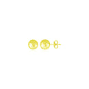 14k Yellow Gold Ball Earrings with Faceted Texture