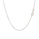 14k White Gold Diamond-Cut Bead Chain 1.0mm