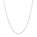 14k White Gold Round Cable Link Chain 1.2mm