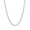 3.5mm 14k White Gold Pendant Chain with Textured Links