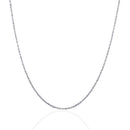 10k White Gold Solid Diamond Cut Rope Chain 1.4mm