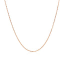 14k Pink Gold Diamond Cut Cable Link Chain 0.8mm