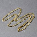 3.2mm 14k Yellow Gold Oval Rolo Chain
