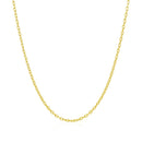 14k Yellow Gold Round Cable Link Chain 1.5mm