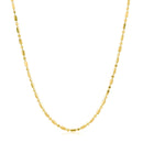 14k Yellow Gold Diamond-Cut Alternating Bead Chain 1.5mm