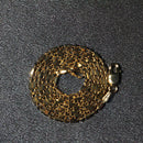 14k Yellow Gold Diamond-Cut Alternating Bead Chain 1.5mm