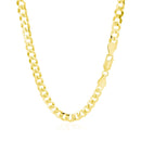 5.7mm 14k Yellow Gold Solid Curb Chain
