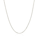 10k White Gold Cable Chain 1.1mm