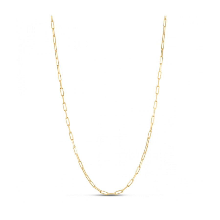 Sterling Silver Gold Plated Paperclip Chain (2.50 mm)