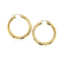 14k Yellow Gold Polished Hoop Earrings (40 mm)