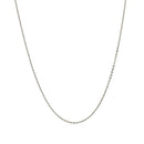 Sterling Silver Rhodium Plated Cable Chain 0.6mm