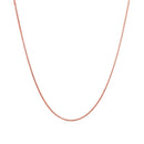 14k Rose Gold Diamond Cut Round Wheat Chain 0.6mm