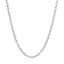 2.5mm 14k White Gold Pendant Chain with Textured Links