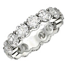 Round Cut Lab Grown Diamond Eternity Ring in 14k White Gold (6 cttw FG/VS2)