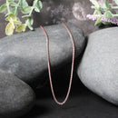 14k Rose Gold Diamond Cut Round Wheat Chain 1.1mm