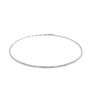 14k White Gold Sparkle Anklet 1.5mm